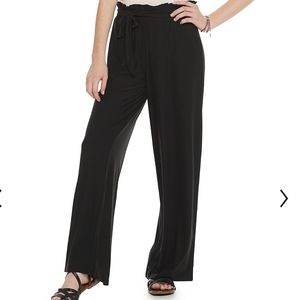 Pink Pepublic Flare Pants with Belt- Black- XS